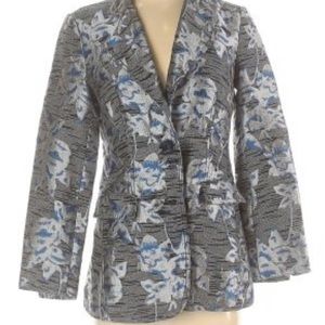Derek Lam blazer with blue, black and metallic